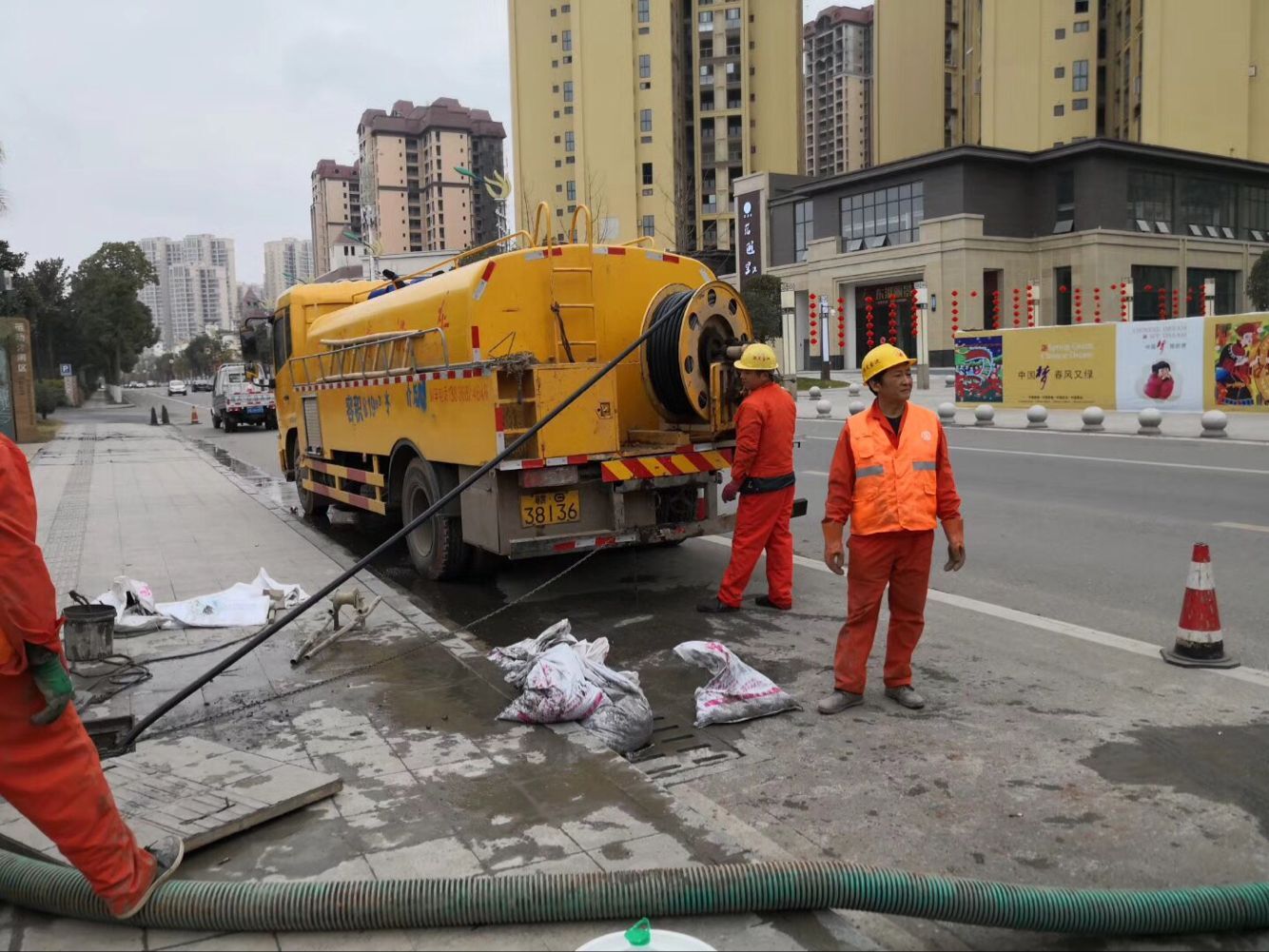 会山镇排污管道清淤-管道清洗